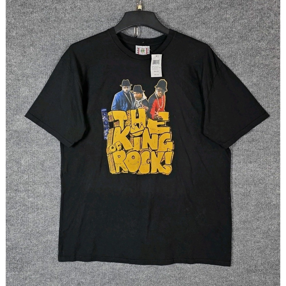 Cross Colours Run DMC King Of Rock Graphic T Shirt Mens L Deadstock Tour Merch